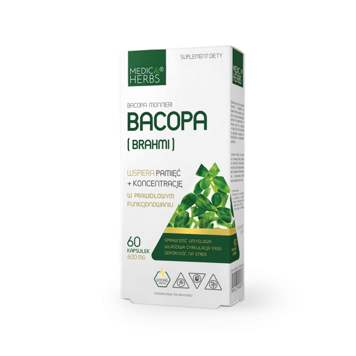 Bacopa monnieri 600mg Medica Herbs PAMIĘĆ KONCENTRACJA
