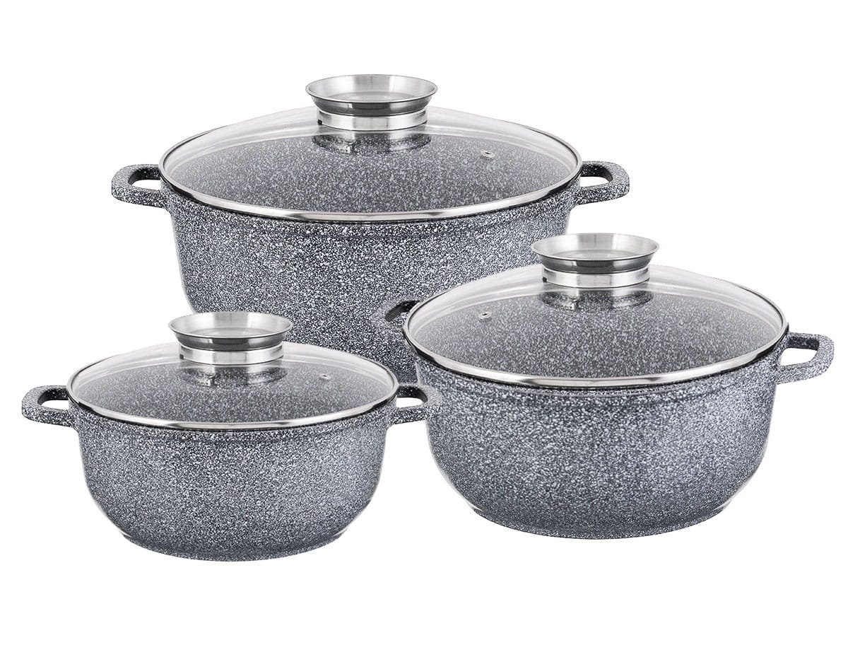 Edenberg Zestaw 3 garnków granitowo-ceramicznych EB-8020