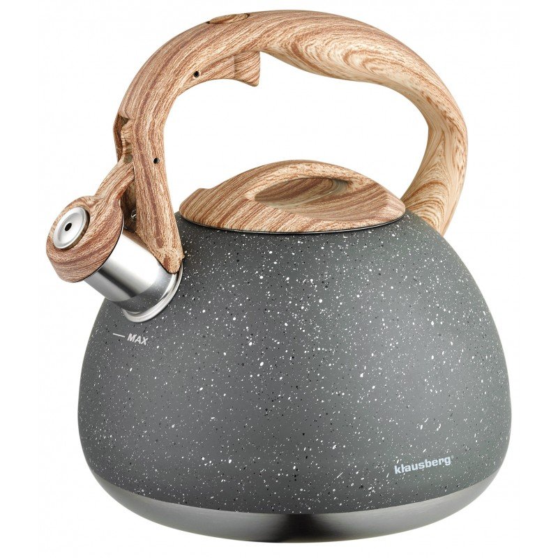 Klausberg Czajnik KB-7369 z gwizdkiem 2,8L Granit Wood KB-7369