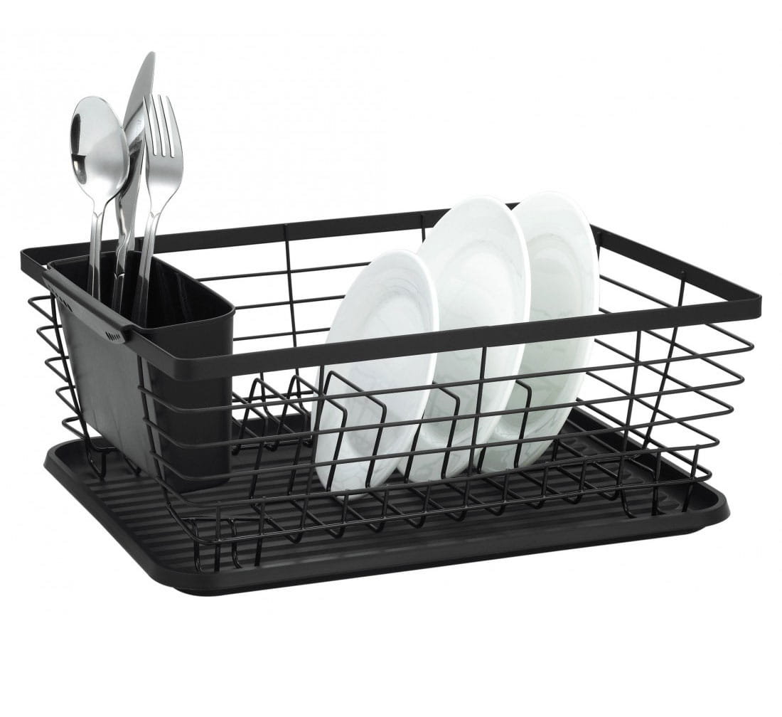 KME BUSINESS SUSZARKA NA NACZYNIA CZARNA 46,5X30,5X14,5CM 150621