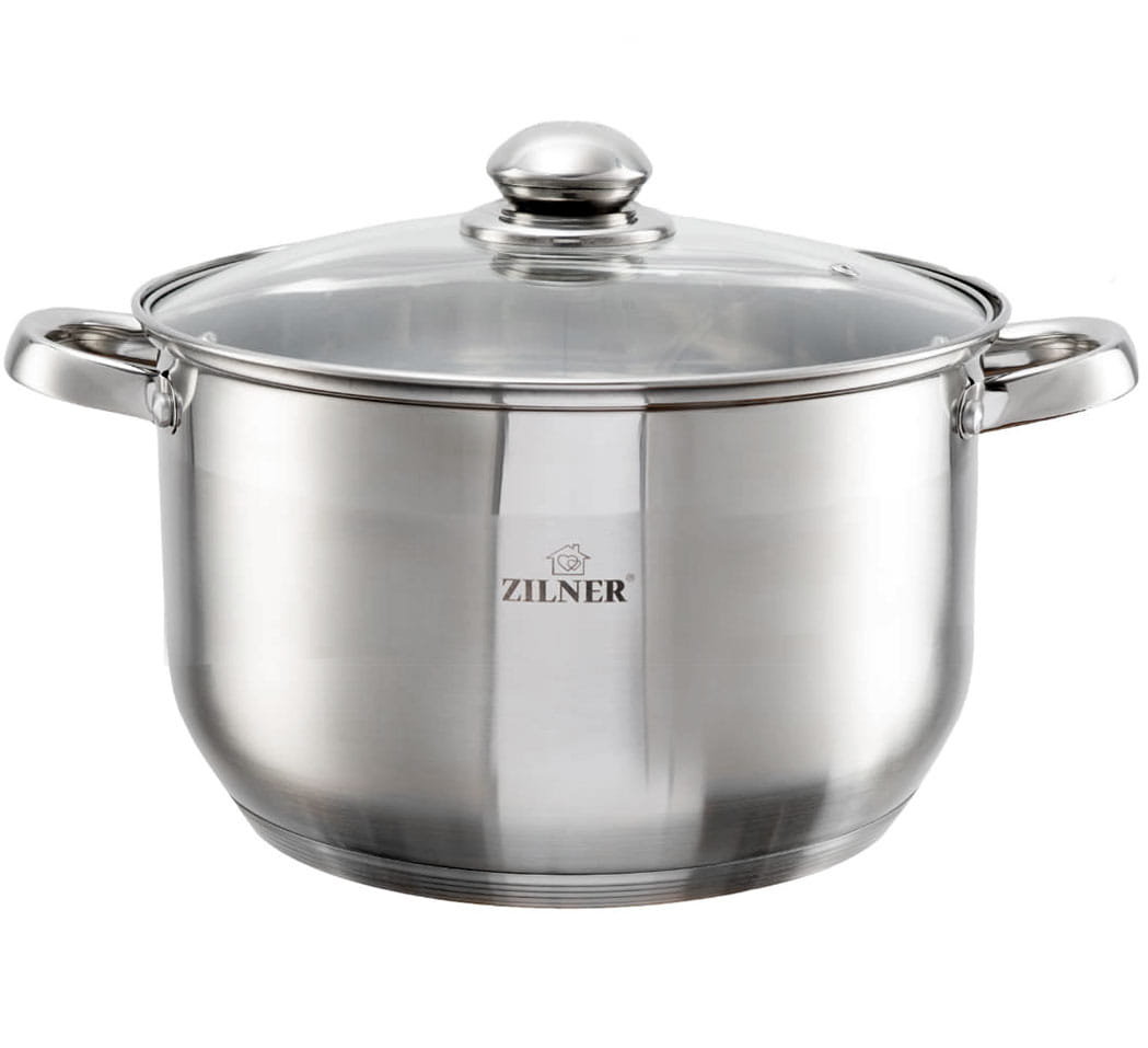 GARNEK STALOWY 8.2L 26CM DNO 5-WARSTW ZILNER ZL-7308