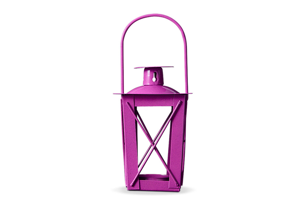 Lampion EROP, fioletowy, 7,3x11x7,3 cm
