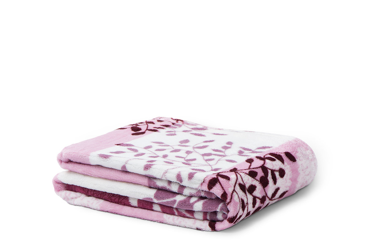 Pled NEPETO fioletowy/różowy/kremowy, 130x180 cm