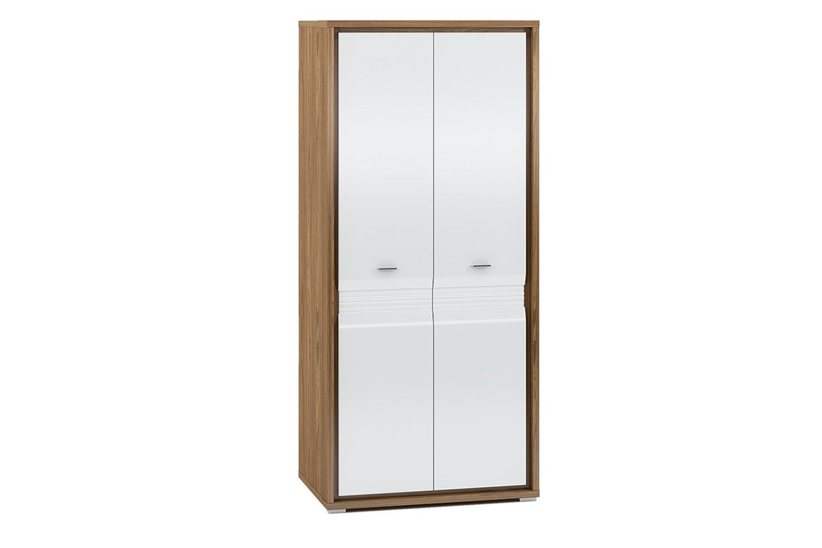 Szafa SULA *biały/orzech naturalny, 92x203x62, Płyta laminowana 28 mm