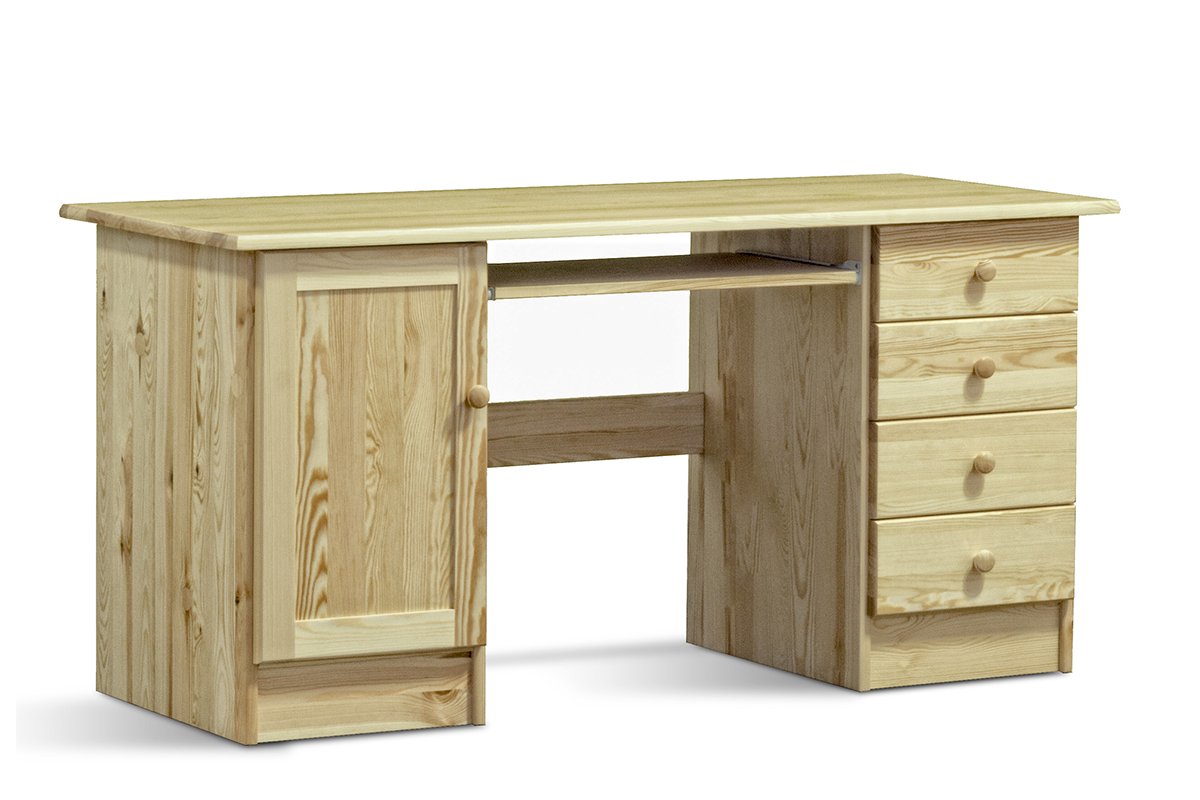 Biurko LISSO *sosna naturalna, 150x75x60, lite drewno sosnowe 2,2-2,5 cm