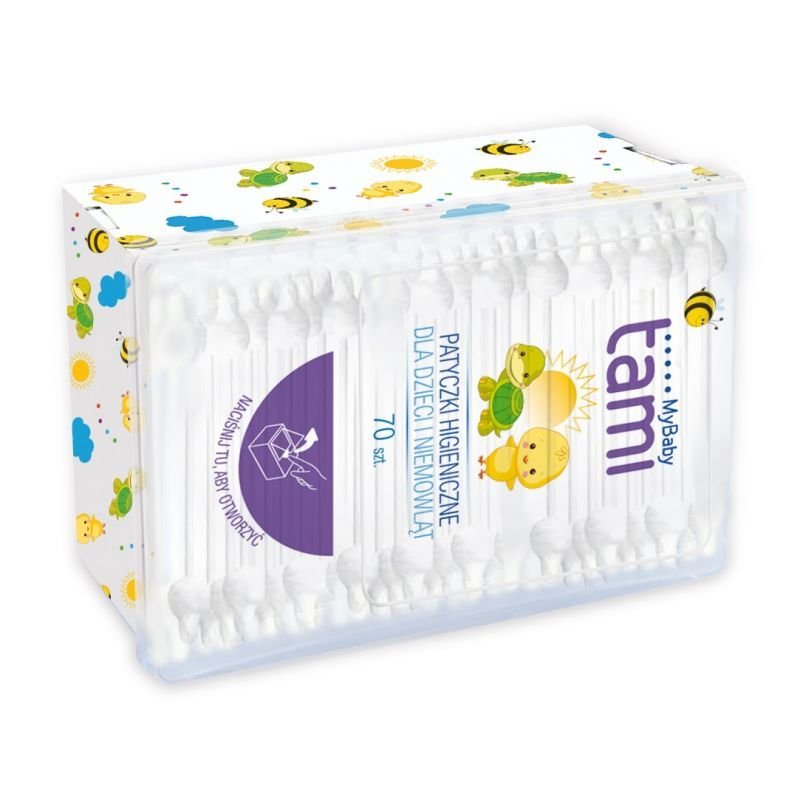 Tami ECOWIPES Baby patyczki higieniczne dla dzieci i niemowląt x 70 szt