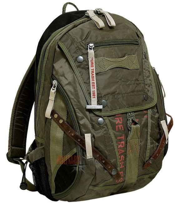 Pure Trash, Plecak sportowy, Vintage Olive, oliwkowy, 37.5L