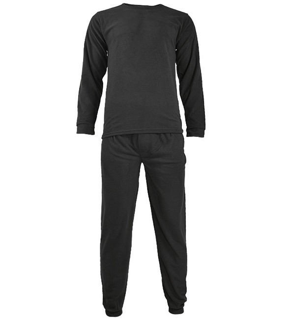 Mil-Tec Bielizna Polarowa Dwuczęściowa Czarna - Czarny - 3XL