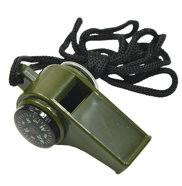 Wojskowy Gwizdek Instruktorski +kompas +termometr