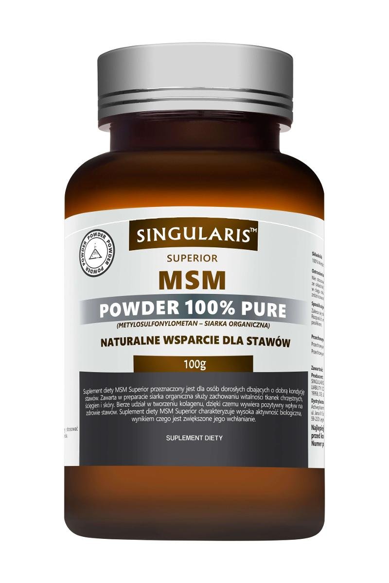 SINGULARIS-HERBS Singularis Superior MSM Powder 100% Pure 100g Długi termin ważności! 3280261