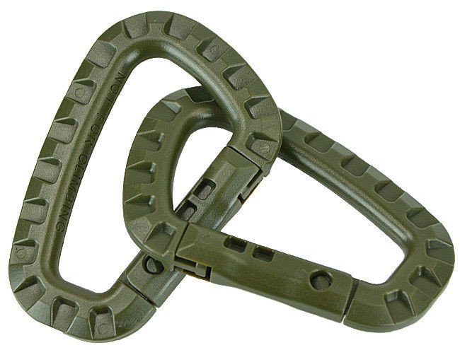 Mil-Tec Karabińczyki ABS Komplet 2 szt Olive