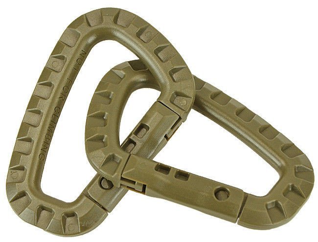 Mil-Tec Karabińczyki ABS Komplet 2 szt Coyote 15921005