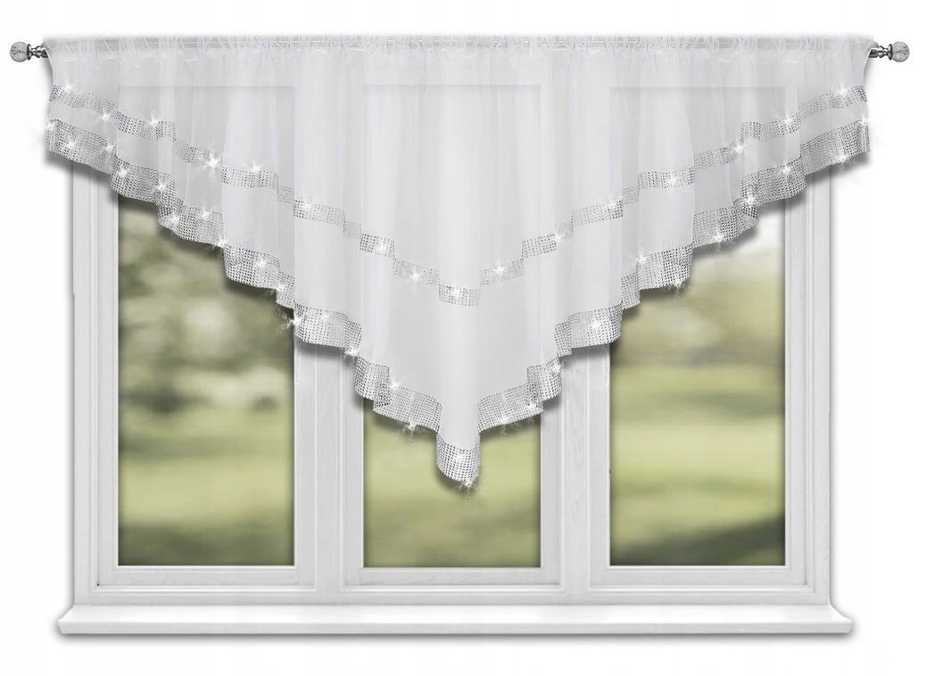 Firana Gotowa FLORENCJA Cyrkonie 400x85 WOAL