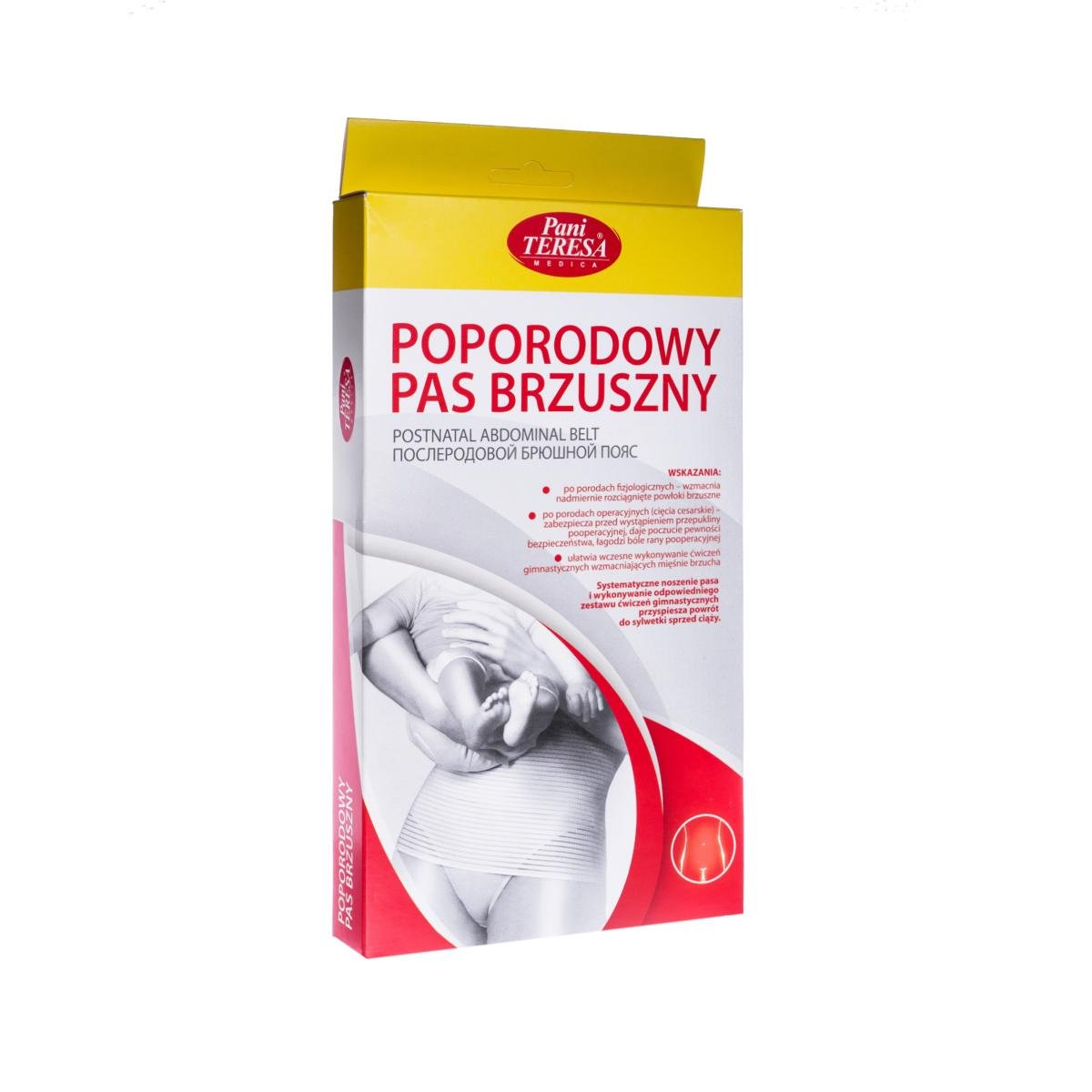 Pani Teresa, Pas brzuszny poporodowy, Biały, XXL