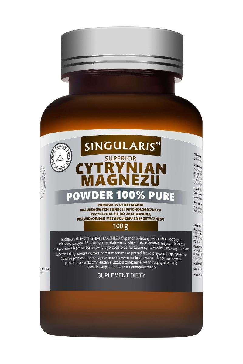 SINGULARIS Singularis Cytrynian Magnezu Powder 100% Pure 100 g