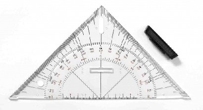 Leniar Trójkąt nawigacyjny 25cm z zdejmow uchwyt 70092