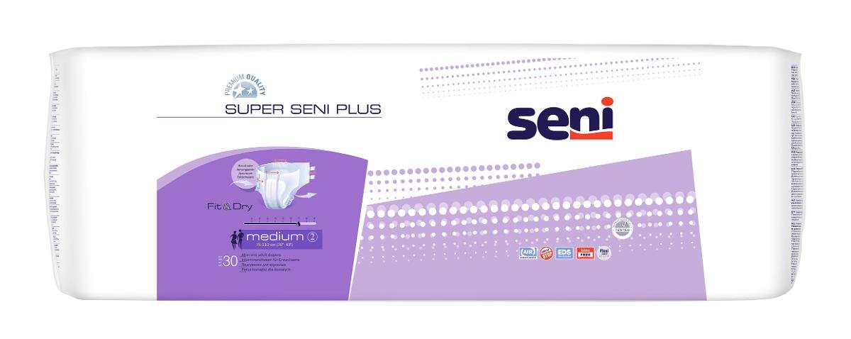 SUPER SENI PLUS MEDIUM Pieluchomajtki dla dorosłych, 30 szt. - >>> DARMOWA od 99zł 
