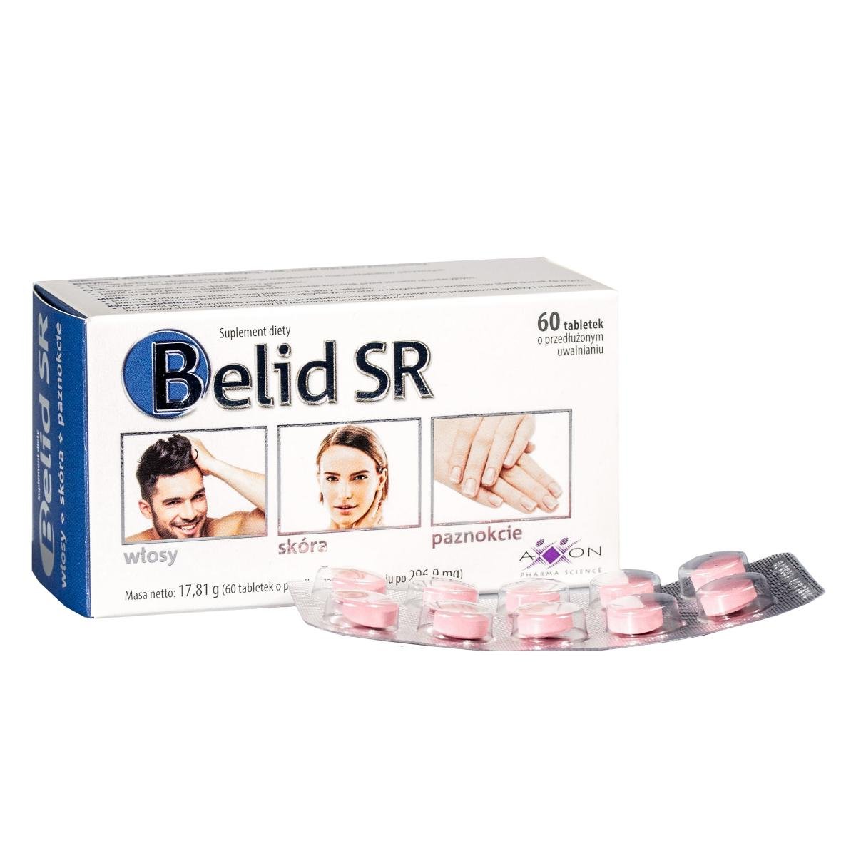 Axxon Belid SR włosy skóra paznokcie 60 tabletek 3240961