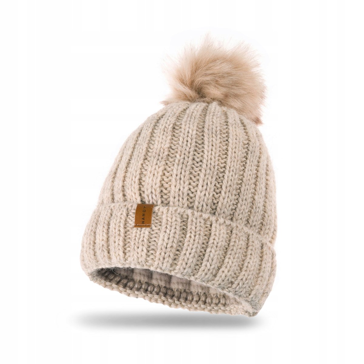 NANDY czapka z pomponem gruba POLAR dziecięca