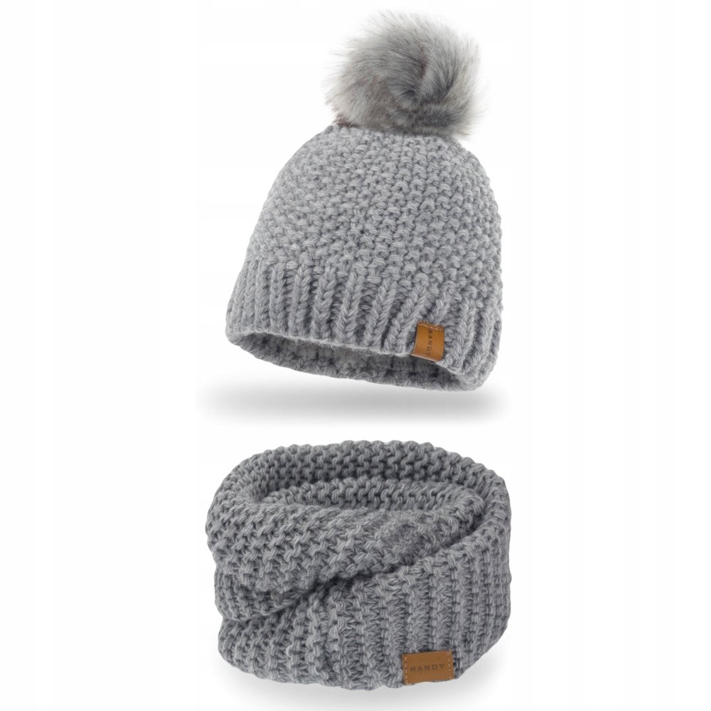 NANDY komplet czapka komin na polarze dziecięcy