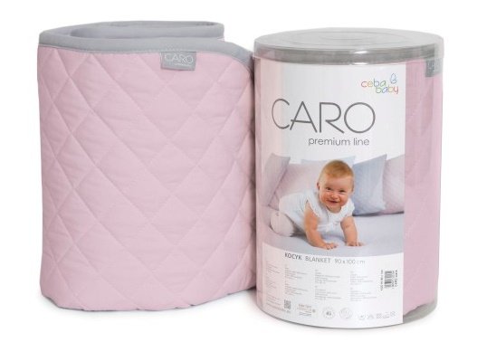 CEBA BABY Ceba baby Kocyk CARO 90/100 cm różowy 43845