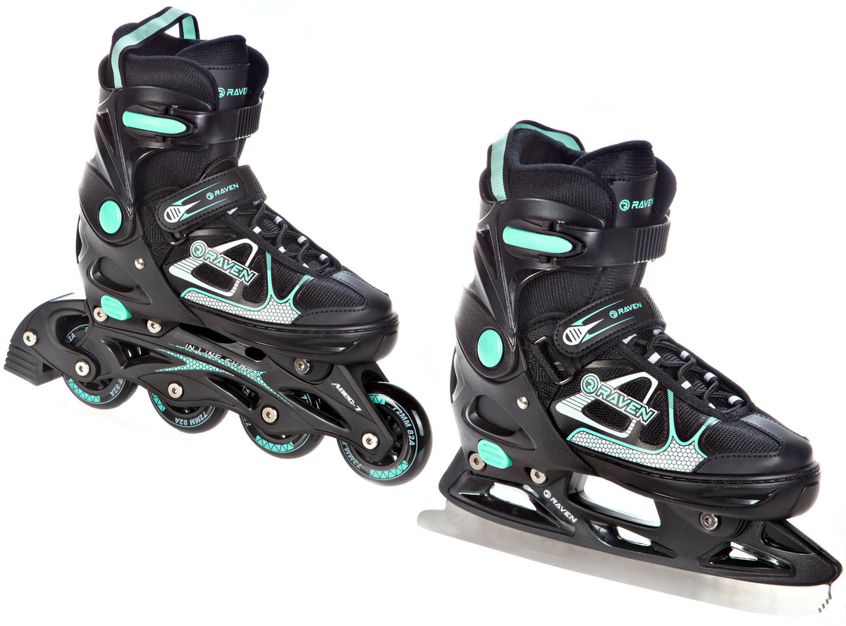 Rolki Łyżwy 2w1 Raven Spirit Black/Mint 40-43