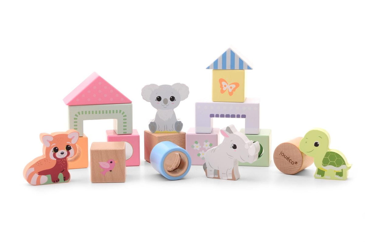 joueco Drewniane klocki Discovery The wildies Family 80099