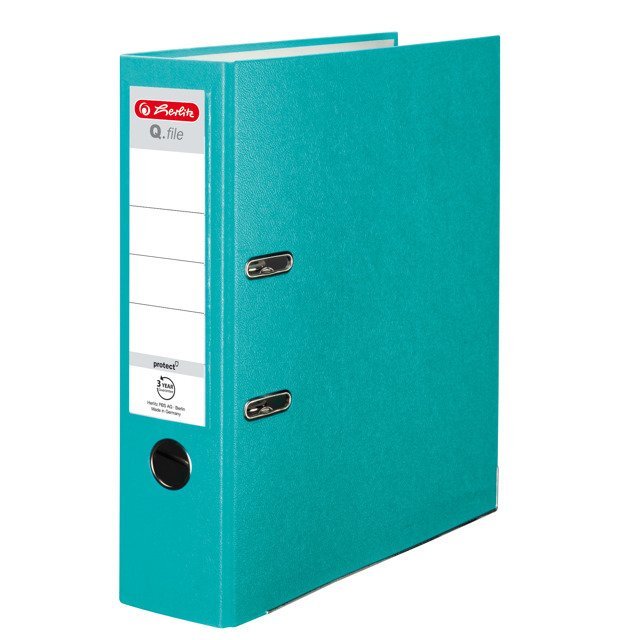 Herlitz Segregator A4 8 cm PP turkusowy karaibski Q file