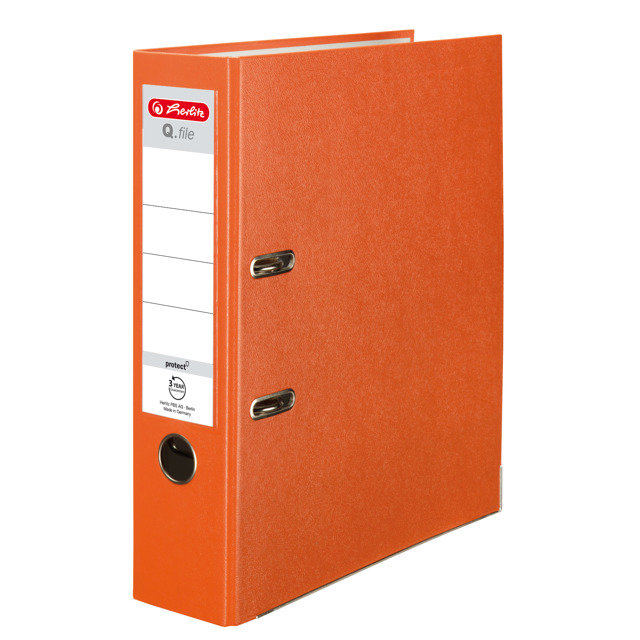 Herlitz SEGREGATOR A4 8cm Q.FILE PP POMARAŃCZOWY