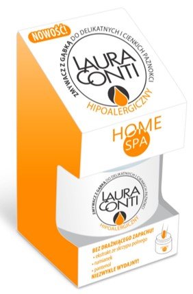 Laura Conti Home Spa zmywacz do paznokci z gąbką