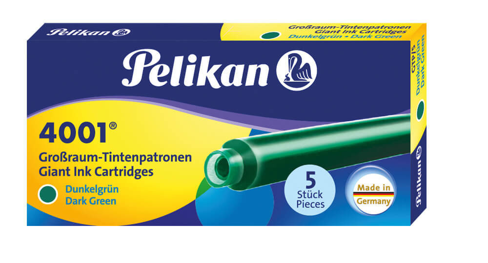 Pelikan NABOJE DŁUGIE GTP 5szt C.ZIELONE