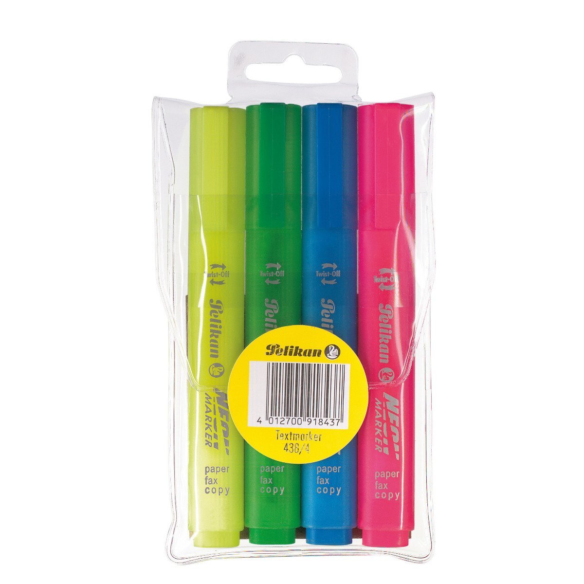 Pelikan Büro Textmarker 438/4 Etui mit 4 Farben 918433