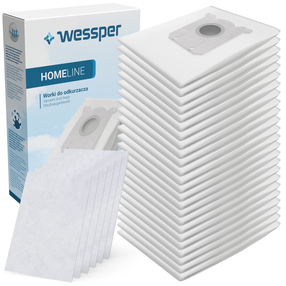 Worki do odkurzacza WESSPER HomeLine Electrolux/Philips S-Bag, 24 szt.