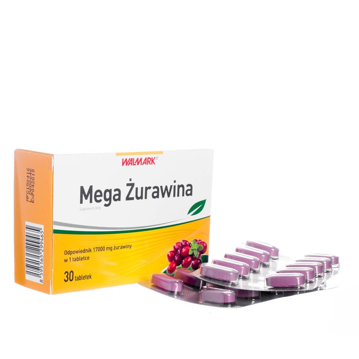 Walmark Mega Żurawina, 30 tabletek, 8756201