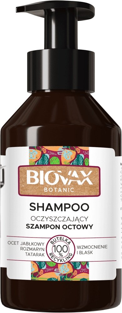 Lbiotica Biovax Botanic oczyszczający szampon octowy 200 ml