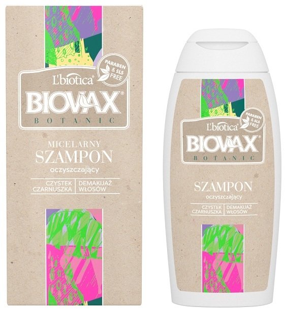 Lbiotica Biovax Botanic micelarny szampon oczyszczający czystek i czarnuszka 200 ml