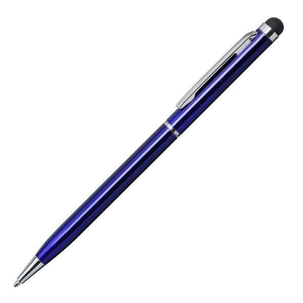 Długopis aluminiowy Touch Tip, niebieski, 20 sztuk
