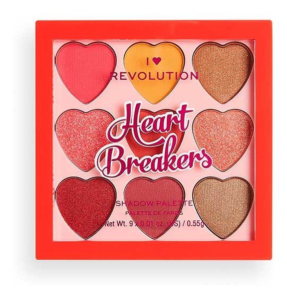 REVOLUTION I Heart I Heart Heart Breakers Palette Paleta 9 Cieni Do Powiek Courage