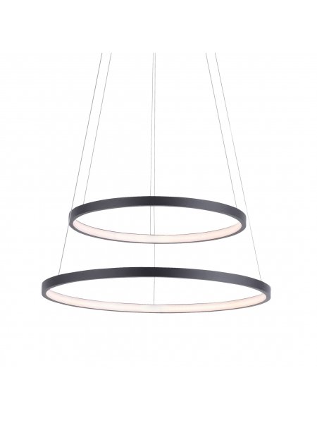 Lampa wisząca LED Circle, antracyt, 2-punktowa