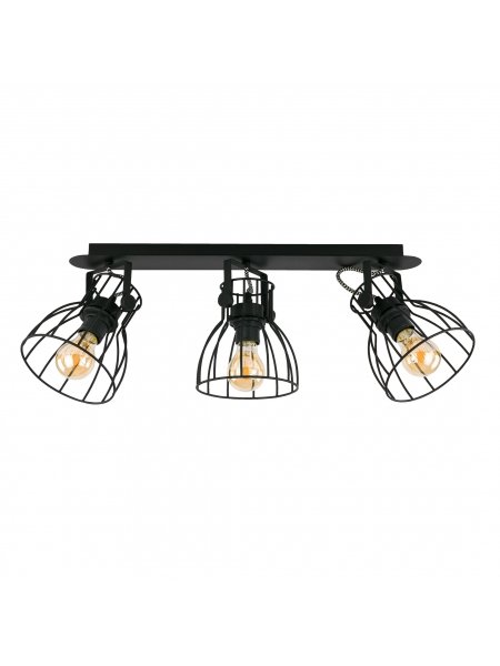 TK Lighting Plafon sufitowy 3pł ALANO BLACK 2122 TKL2122