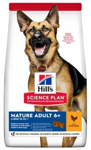Hills Science Plan 14 + 4 kg gratis! Science Plan, sucha karma dla psa, 18 kg - Mature Adult 6+ Large Breed, kurczak