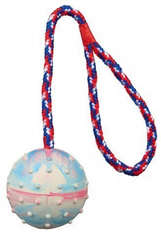 Trixie Piłka gumowa Zabawka na sznurku 30 cm [3454] 5585