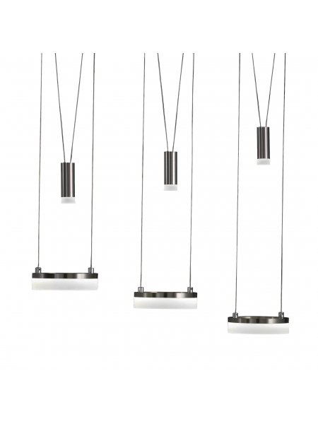 Wofi Oświetlenie JETTE Lampa wisząca LED Nikiel matowy, 6-punktowe 7263.06.54.6000