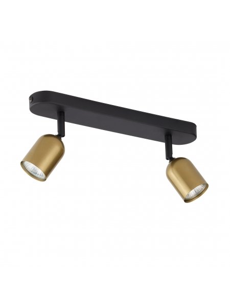 TK Lighting Lampa sufitowa TOP 3303 2xGU10 czarny/złoty TK3303