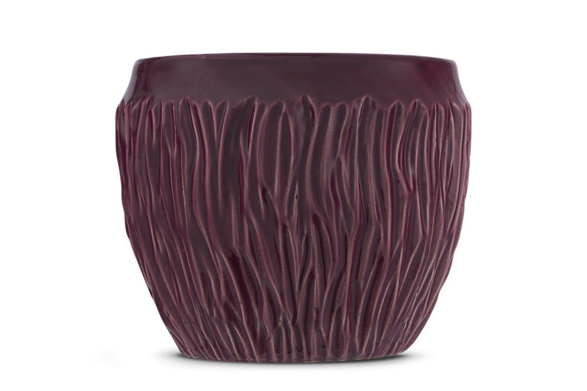 Osłonka do kwiatów JAVES fioletowy, Ø15,5/h 13, ceramika
