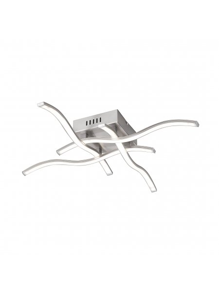 Leuchten Direct Plafon 4 8W stal - Curve Square