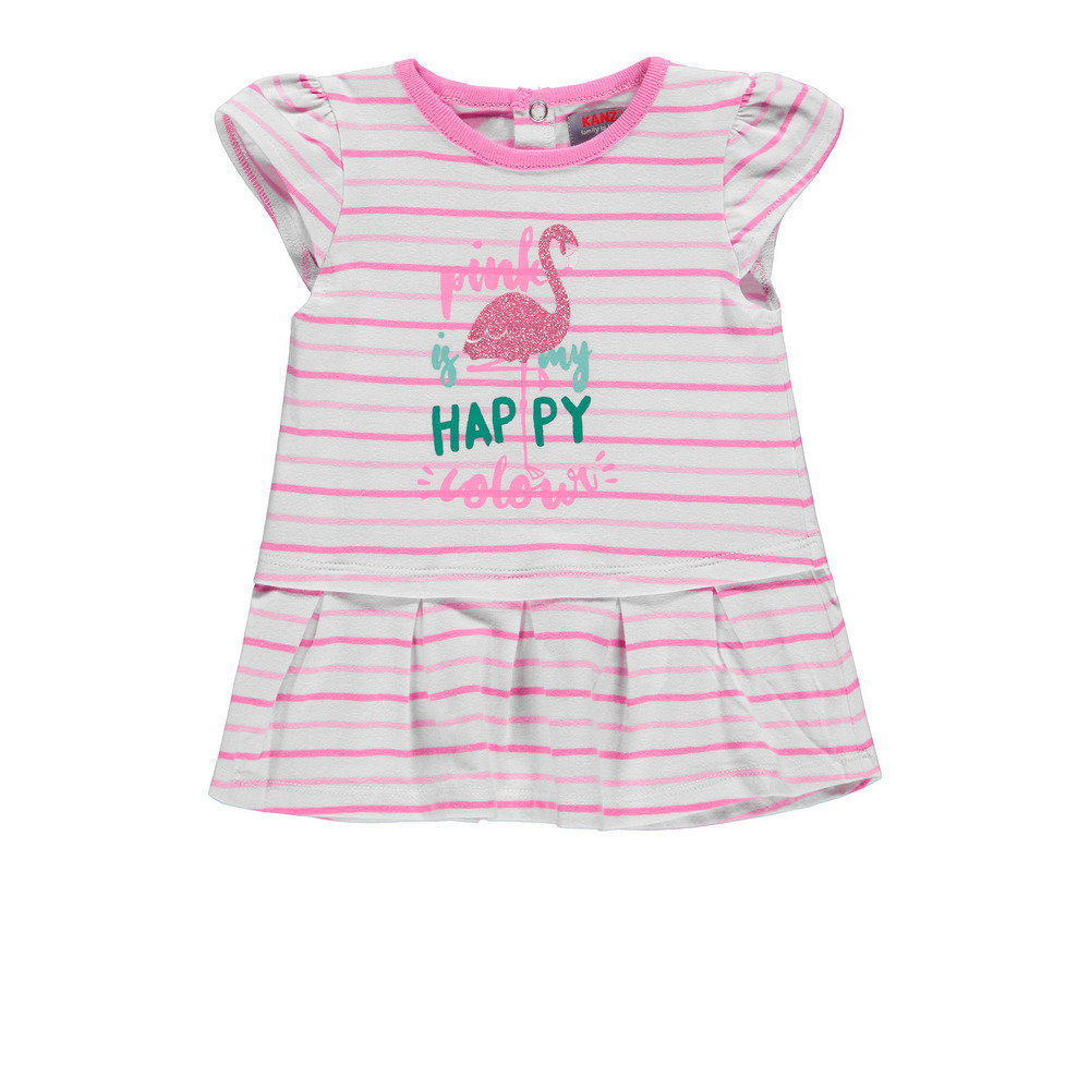 Dziewczęca Sukienka Z Krótkim Rękawem, szary, rozmiar 80