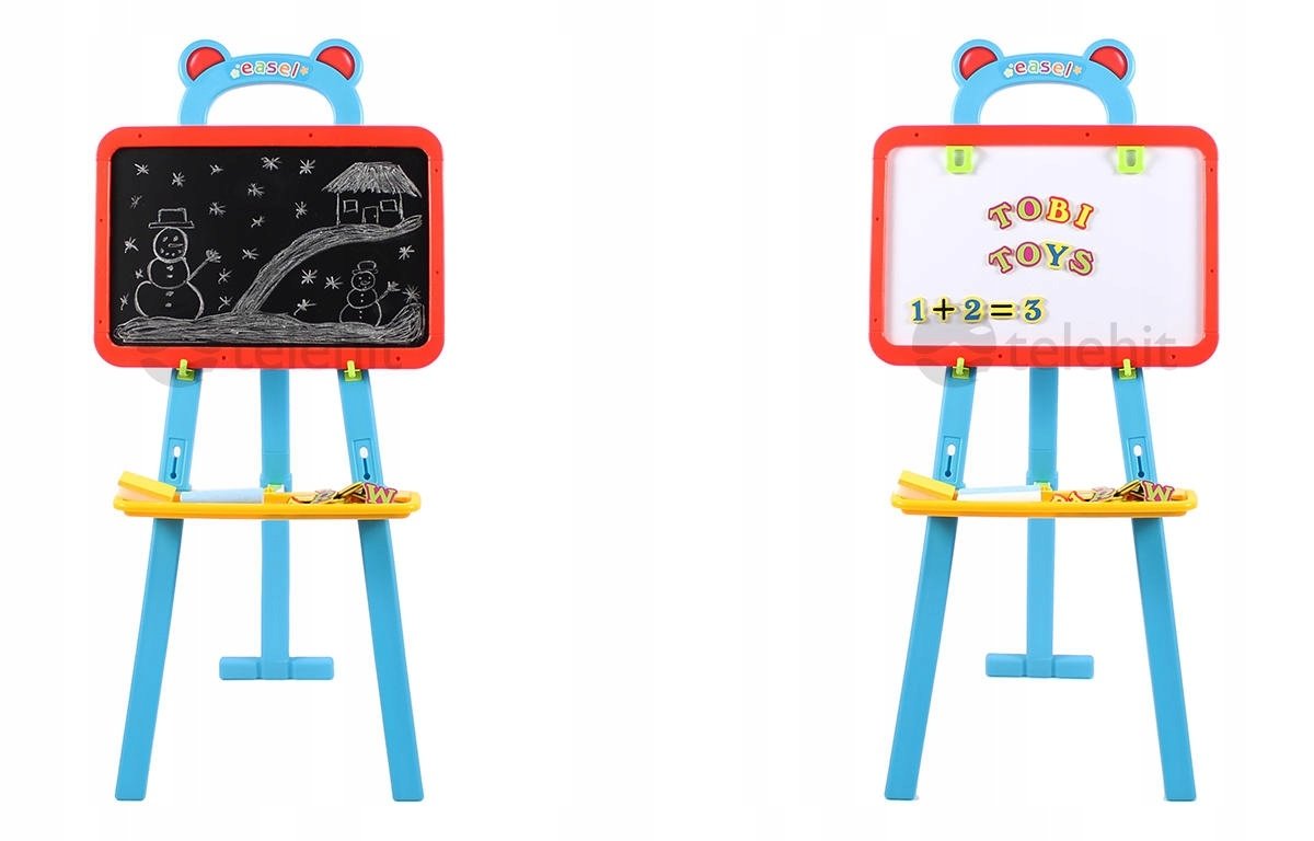 Tablica Magnetyczna Kredowa 3w1 Akcesoria Zestaw