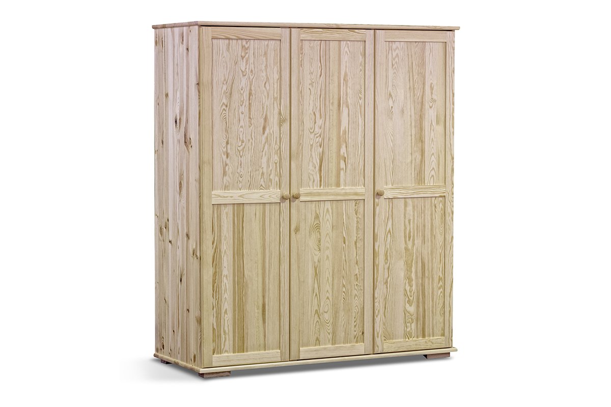 Szafa ubraniowa LISSO *sosna naturalna, 152x177x60, lite drewno sosnowe2,2-2,5 cm