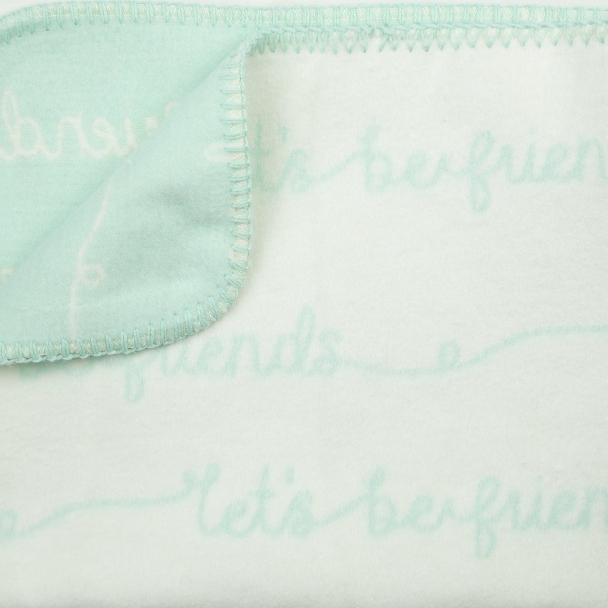 PIELSA Baby| Koc dziecięcy premium otulacz FRIENDS 110x140,miętowy